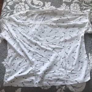 White Tee with Arrows